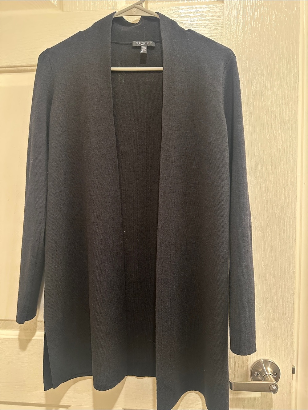 Eileen Fisher Open-Front Wool Cardigan